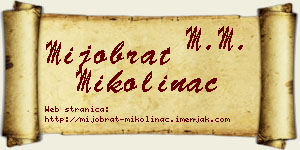 Mijobrat Mikolinac vizit kartica